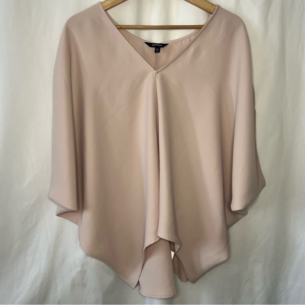 Express V-neck Flowy Top Blush